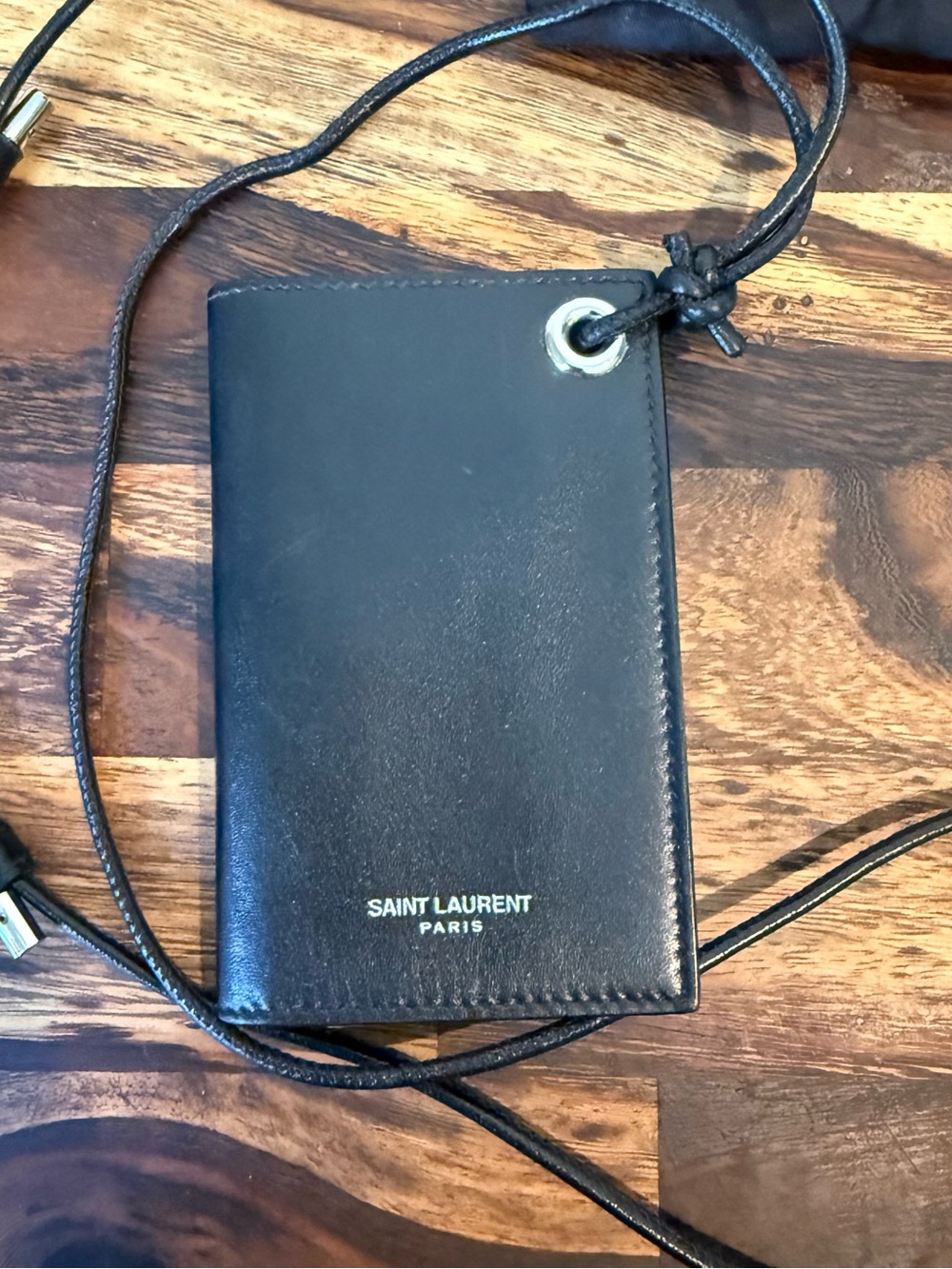 Saint Laurent Black leather slide out card holder 100% authentic - Picture 5 of 9